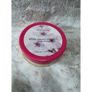 Vintage 2005 Bath & Body Works White Cherry Blossom Body Butter Discontinued 7oz
